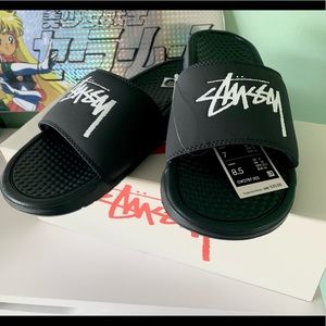 Stussy x Nike Benassi  Sandals Slip Ons